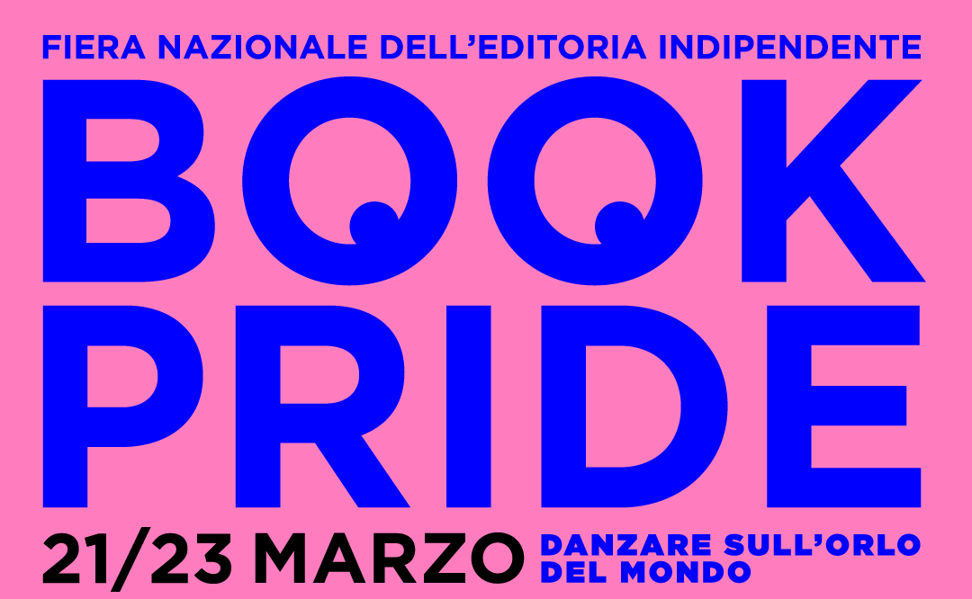 Locandina ufficiale di Book Pride 2025 con il tema “Danzare sull’orlo del mondo”.